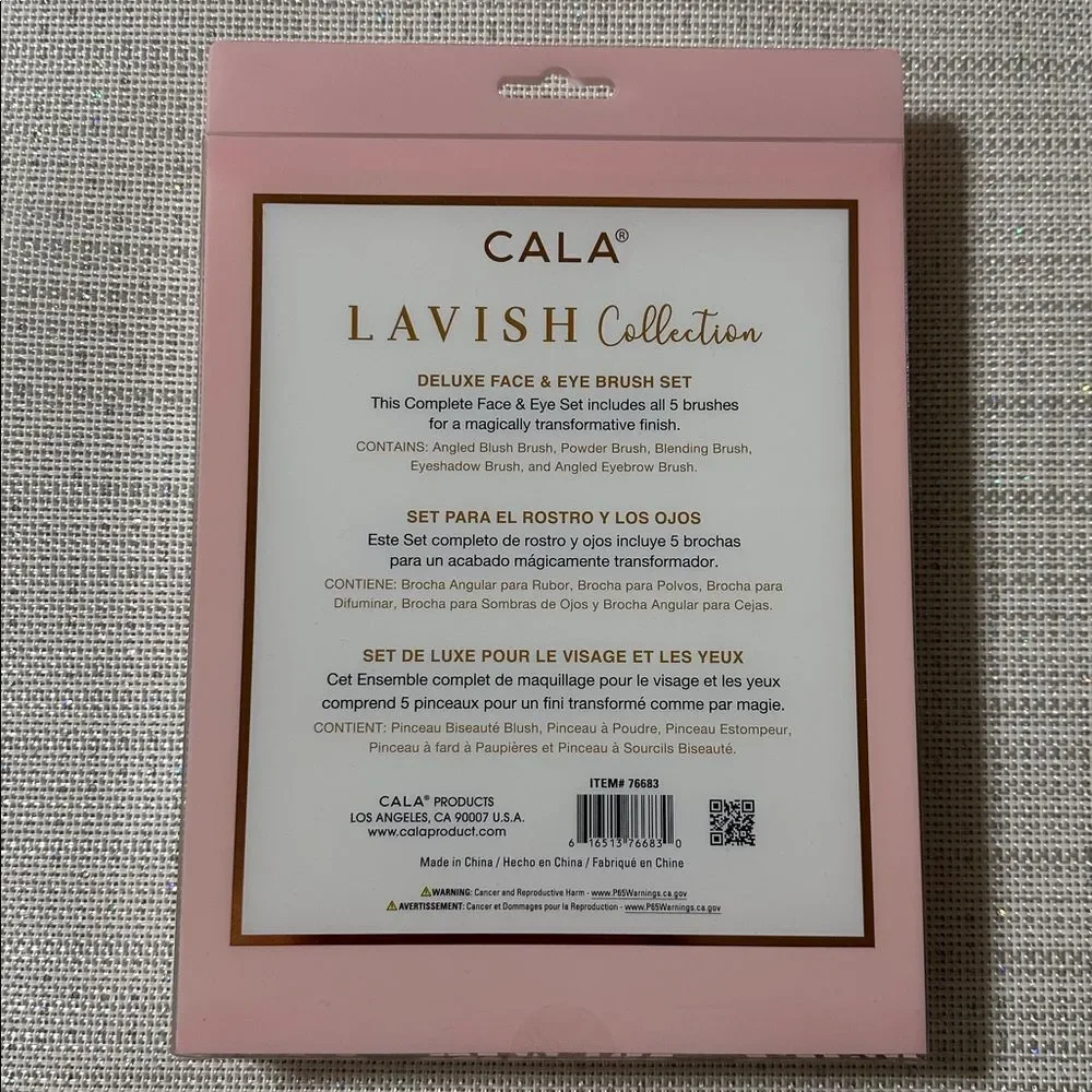 CALA Rose Gold Lavish Collection 5 pc Face & Eye Brush Set